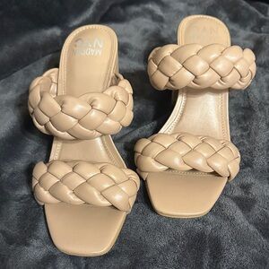 Madden NYC Nude Braided Heels